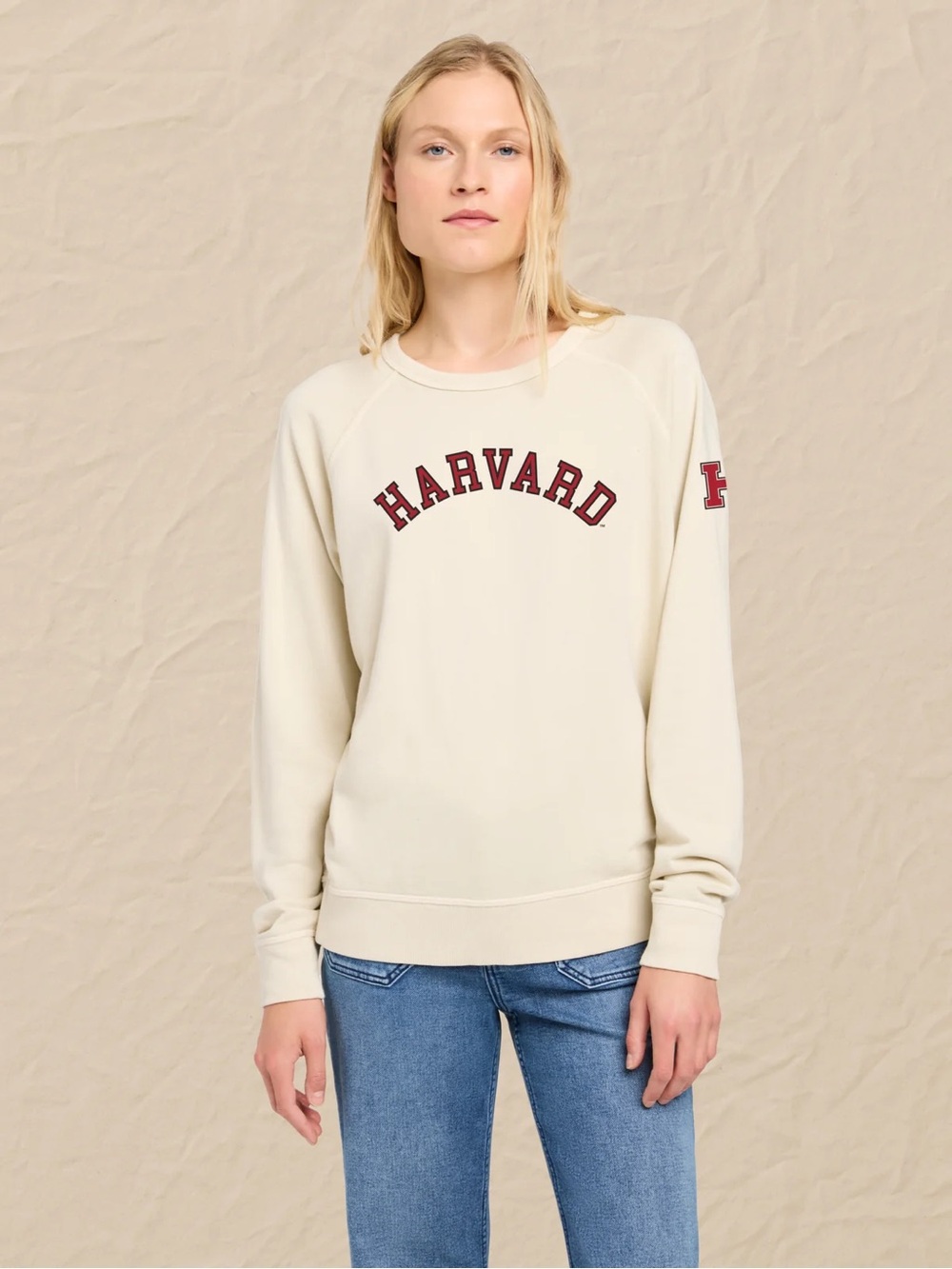 Faherty Harvard Coastal Cloud Crew Summer Sand L